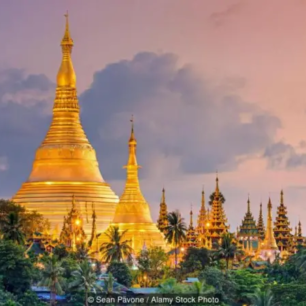 MYANMAR- GOLD LEAVES ADORN THE BUDDHA