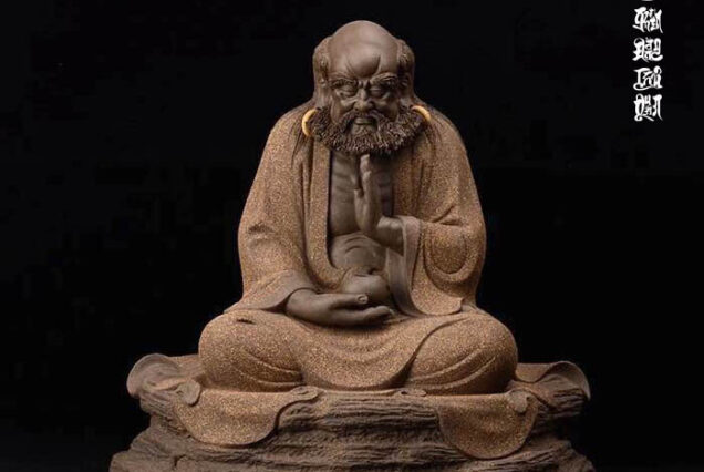 Authentic Yixing Zisha Patriarch Bodhidharma Statue